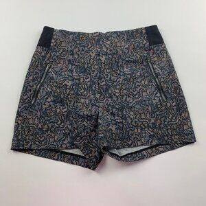 Athleta Black Gray Printed Pull On Trekkie North Shorts 2